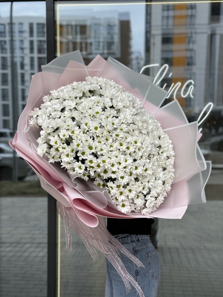 Букет «Тишина» — 31 ромашковая хризантема