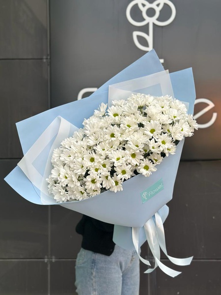 Букет «Поле» — 15 ромашковых хризантем