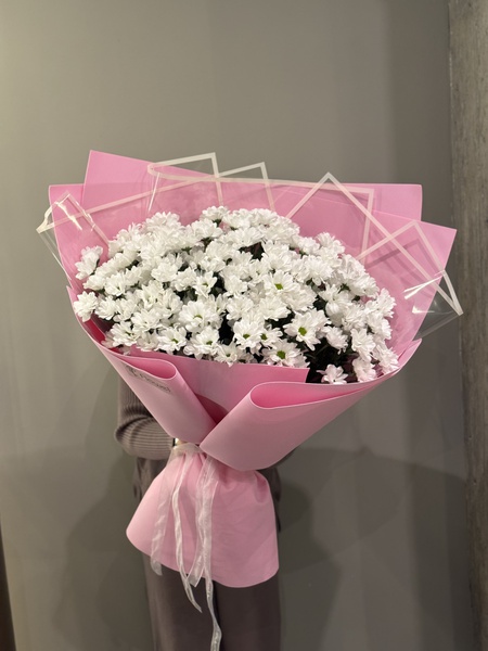 Букет «Сентябрь» — 9 кустовых хризантем