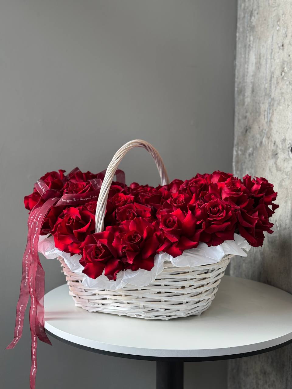 Розы в корзине